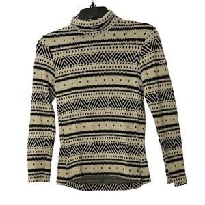 Icebreaker Merino Wool Vertex LS Icon Fairisle Turtleneck Base Layer Top - Small